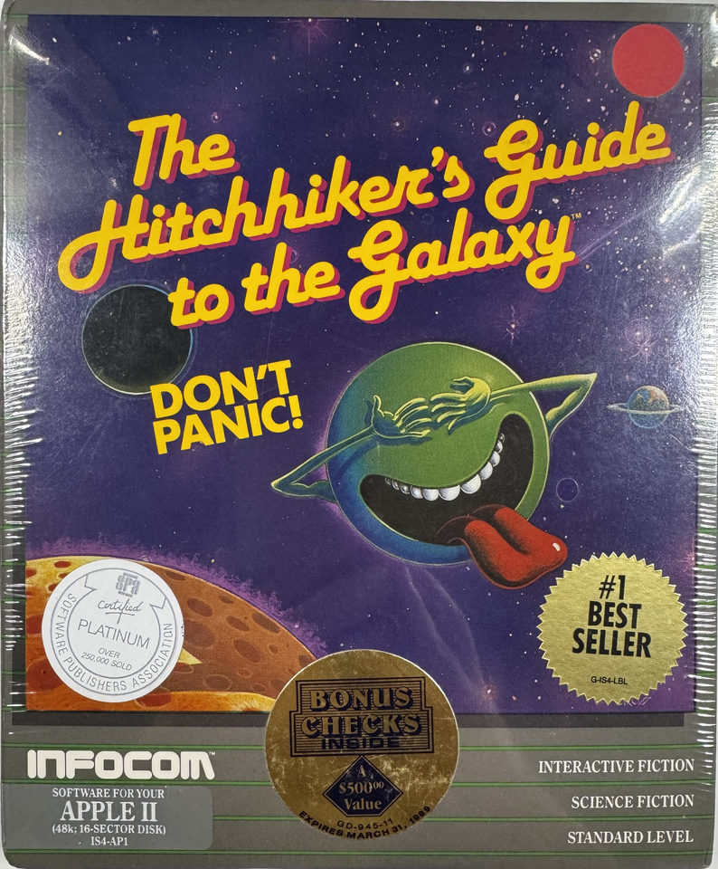 The Hitchhiker’s Guide to the Galaxy grey-box cover